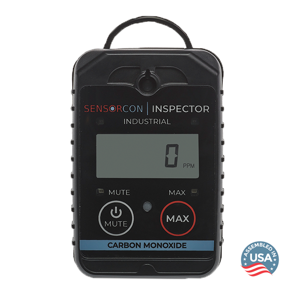 Sensorcon CO Industrial Inspector front view - Assembled in the USA