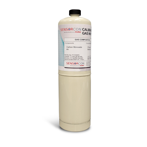 50 PPM Carbon Monoxide Calibration Gas - 34L