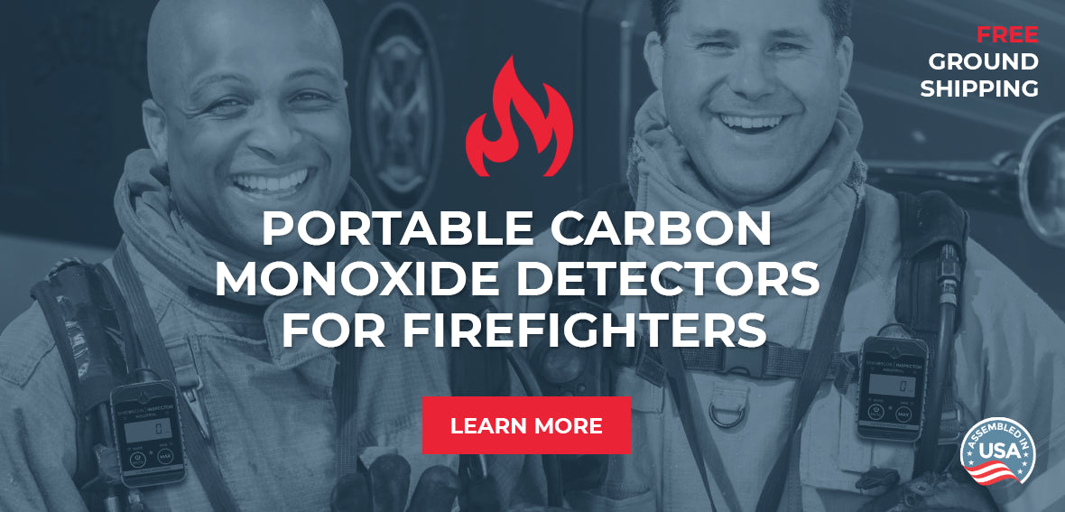 Portable Carbon Monoxide Detectors for Firefighters - Free Fround Shipping  - Assembled in the USA -  Click to Learn More